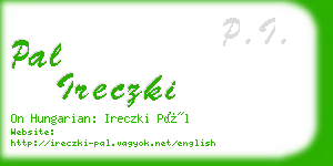 pal ireczki business card